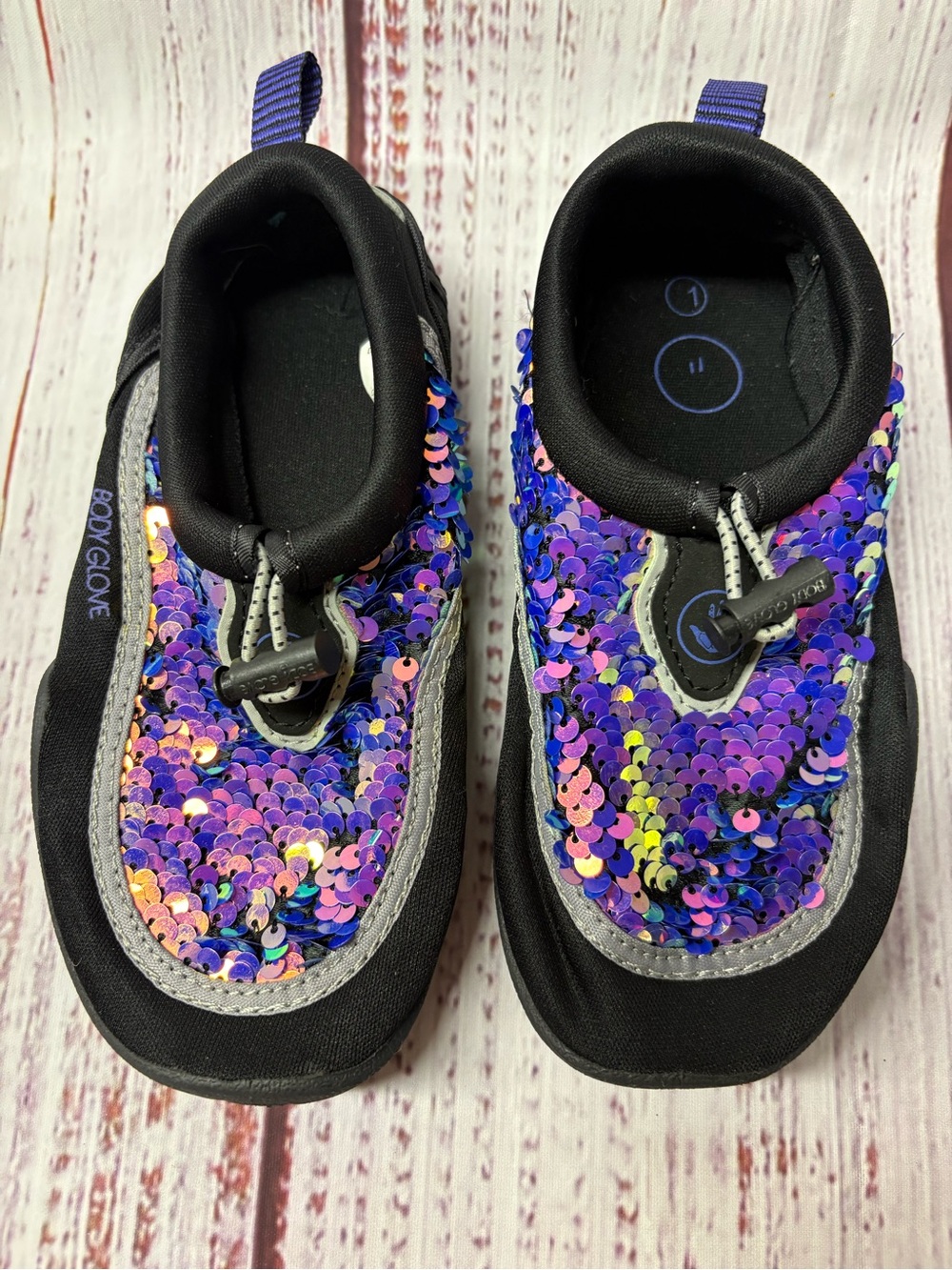 Body Glove Kids Sequin Water Shoes - Purple Multi